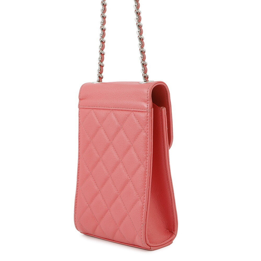CHANEL Pink Leather Logo Shoulder Bag - Picture 2 of 16